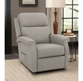 Lena Capriccio Dove Performance Fabric Power Lift Recliner with USB Charging and 2 Zone Heat