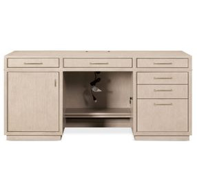 Marlowe Polished Limestone Credenza Home Office Set