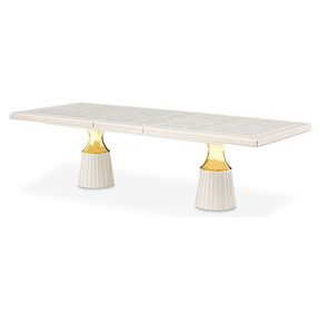 Carmela Shimmer Ivory Dining Room Set