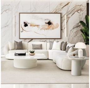 Le Montreaux Cloud White 6 Piece 126" Modular Sectional