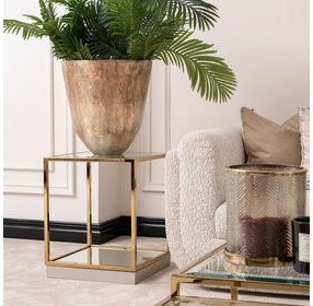 Savannah Breeze Bright Gold Square End Table