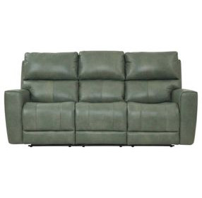 Laredo Sage Moss Leather Zero Gravity Power Reclining Living Room Set with Power Headrest and USB Charging