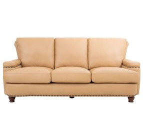 Holden Tan Fawn Leather Living Room Set