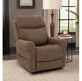 Lloyd Stonewash Granite Performance Fabric Power Lift Recliner with Power Lumbar and USB Charging