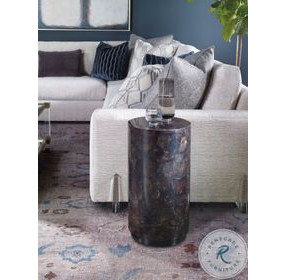 Tate Deep Dark And Black Penshell Drinks Table