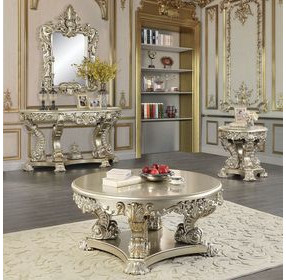 Sorina Antique Gold Round End Table