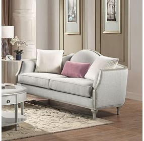 Kasa Beige 66" Loveseat with Pillows