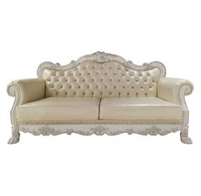 Dresden Antique Pearl Living Room Set with Nailhead Trim