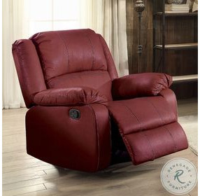 Zuriel Red Rocker Recliner