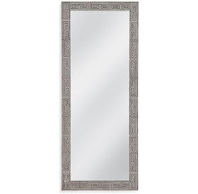 Newton Bone and Black Rectangular Floor Mirror