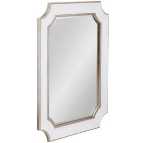 Preston Ant Silver and White Rectangular Wall Mirror