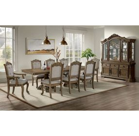 Denali Walnut 5 Door Server and Hutch with LED