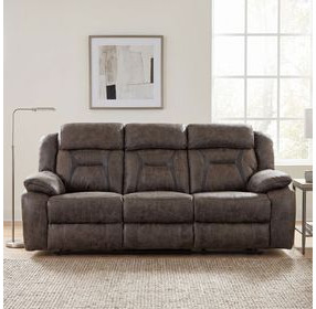Madrona Dark Brown Double 85" Reclining Sofa