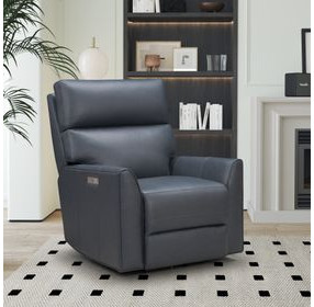 Marah Santa Fe Ocean Leather Triple Power Recliner with USB Charging
