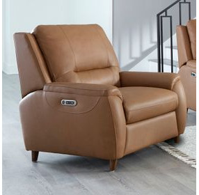 Austin Caramel Cream Leather Power Recliner