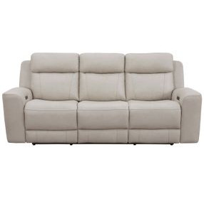 Calgary Stone Leather 92" Power Reclining Sofa