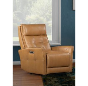 Gershwin Lucca Butterscotch Power Recliner with Zero Gravity