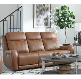Haywood Butternut 86" Power Reclining Sofa With Power Headrest