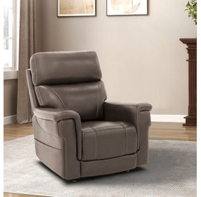 Moorpark Sorrento Mocha Leather Power Lift Recliner with Power Lumbar and 3 Zone Heat