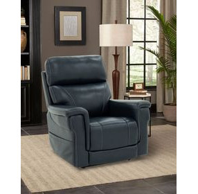 Moorpark Sorrento Ocean Leather Power Lift Recliner with Power Lumbar and 3 Zone Heat