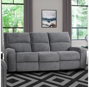Polaris Bizmark Gray Performance Fabric 85" Power Reclining Sofa