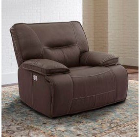 Spartacus Chocolate Power Recliner with Power Headrest