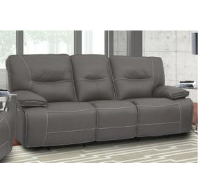 Spartacus Haze Dual 88" Power Reclining Sofa with Power Headrest