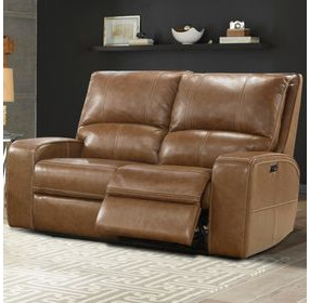 Swift Bourbon Dual 64" Power Reclining Loveseat with Power Headrest