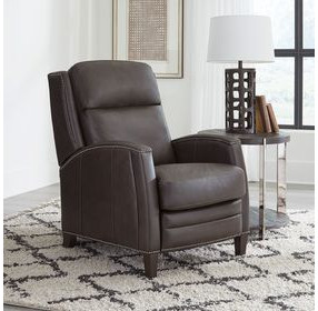 Vermont Slate Noire Leather Recliner