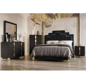 Empire Black 5 Drawer Chest