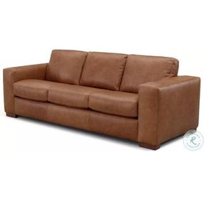 Inglewood Vintage Brown Derby Leather 92" Sofa