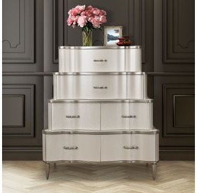 London Place Creamy Pearl 6 Drawer Chest