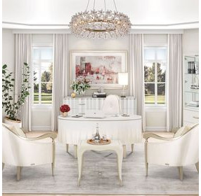 London Place Creamy Pearl Desk with 7 Storage Drawers