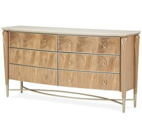 Villa Cherie Caramel 6 Drawer Dresser