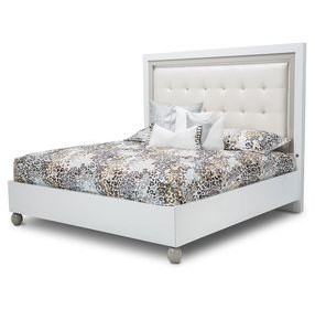 Sky Tower Cloud White Upholstered Bedroom Set
