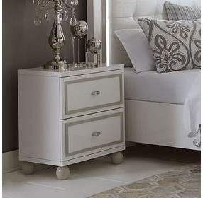 Sky Tower Cloud White 2 Drawer Nightstand