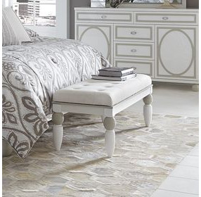 Sky Tower Cloud White 49" Bedside Bench