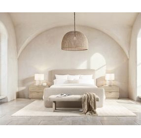 Antibes Beige California King Panel Bed