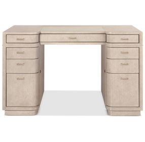 Marlowe Polished Limestone Leather Home Office Set