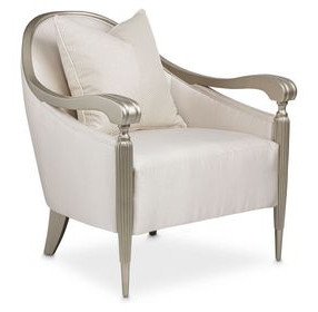 London Place Porcelain Upholstered Accent Chair with Pillow