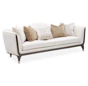 Paris Chic Cremini and Espresso 100" Sofa