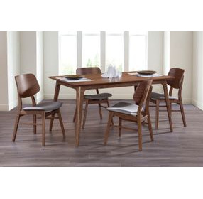 Oscar Dark Gray Upholstered Dining Chair Set of 4