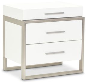 Marquee Cloud White 3 Drawer Nightstand