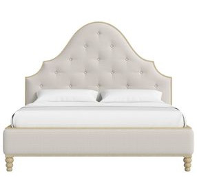 Haven Sundrenched Oak and Ivory Upholstered Panel Bedroom Set