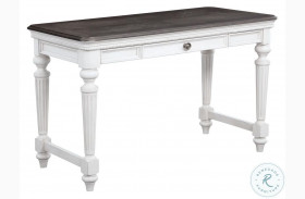 West Chester Light Gray Oak and Distressed White Writing Desk