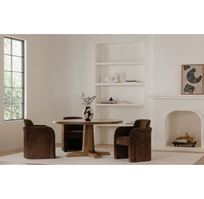 Mesto Dark Brown Upholstered Dining Chair