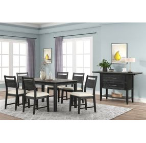 Sable Crest Black Upholstered Dining Chair Set of 2