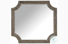 True Vintage Soft Driftwood Tone And Whitewash Paint Shaped Mirror