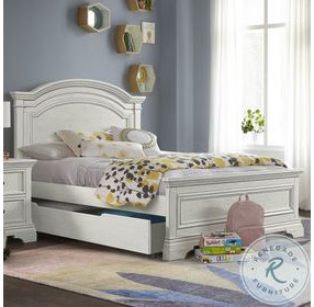 Olivia Brushed White Full Bed