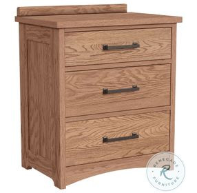 Oak Park Taupe 3 Drawer Nightstand
